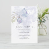 Sla de datum Bleke Blauw Roos en Roos Hip Kaart (Staand voorkant)