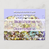 Sla de datum bloemen en bladeren aankondigingskaart (Achterkant)