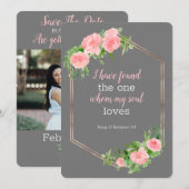 Sla de datum bloemrijke bijbel foto op kaart (Voorkant / Achterkant)