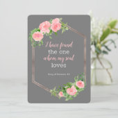 Sla de datum bloemrijke bijbel foto op kaart (Staand voorkant)