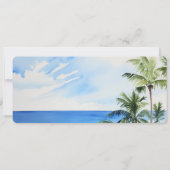 Sla de datum Boarding Pass kaart Strand Palm Mexic (Achterkant)