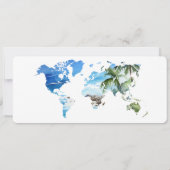 Sla de datum Boarding Pass Map Beach Palm MPphoto Kaart (Achterkant)