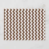 Sla de datum boek Mark Favors Brown Orange Chevron Aankondigingskaart (Achterkant)