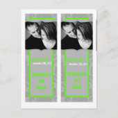 Sla de datum boek Mark Favors Modern Grijs Damast Aankondigingskaart (Voorkant)