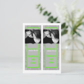 Sla de datum boek Mark Favors Modern Grijs Damast Aankondigingskaart (Staand voorkant)