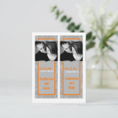 Sla de datum boek Mark Favors Modern Grijs Damast Aankondigingskaart (Staand voorkant)