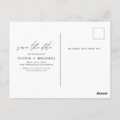 Sla de datum Boho minimalistische foto modern op Briefkaart (Achterkant)