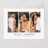 Sla de datum Boho minimalistische foto modern op Briefkaart (Voorkant)