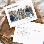 Sla de datum Boho minimalistische foto modern op Briefkaart<br><div class="desc">Leg de essentie van je liefdesverhaal vast met ons Save the Date Boho Minimalist Photo Modern Briefkaart. Dit briefkaart is een mix van hedendaags minimalisme en bohemien charme, waardoor het de perfecte keuze is voor het aankondigen van uw aanstaande bruiloft. Met uw gekoesterde verlovingen foto, wordt dit briefkaart een tastbare...</div>