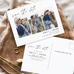Sla de datum Boho minimalistische foto modern op Briefkaart<br><div class="desc">Leg de essentie van je liefdesverhaal vast met ons Save the Date Boho Minimalist Photo Modern Briefkaart. Dit briefkaart is een mix van hedendaags minimalisme en bohemien charme, waardoor het de perfecte keuze is voor het aankondigen van uw aanstaande bruiloft. Met uw gekoesterde verlovingen foto, wordt dit briefkaart een tastbare...</div>