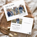 Sla de datum Boho minimalistische foto modern op Briefkaart<br><div class="desc">Leg de essentie van je liefdesverhaal vast met ons Save the Date Boho Minimalist Photo Modern Briefkaart. Dit briefkaart is een mix van hedendaags minimalisme en bohemien charme, waardoor het de perfecte keuze is voor het aankondigen van uw aanstaande bruiloft. Met uw gekoesterde verlovingen foto, wordt dit briefkaart een tastbare...</div>