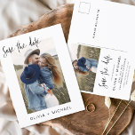 Sla de datum Boho minimalistische foto modern op Briefkaart<br><div class="desc">Leg de essentie van je liefdesverhaal vast met ons Save the Date Boho Minimalist Photo Modern Briefkaart. Dit briefkaart is een mix van hedendaags minimalisme en bohemien charme, waardoor het de perfecte keuze is voor het aankondigen van uw aanstaande bruiloft. Met uw gekoesterde verlovingen foto, wordt dit briefkaart een tastbare...</div>