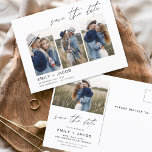 Sla de datum Boho minimalistische foto modern op Briefkaart<br><div class="desc">Leg de essentie van je liefdesverhaal vast met ons Save the Date Boho Minimalist Photo Modern Briefkaart. Dit briefkaart is een mix van hedendaags minimalisme en bohemien charme, waardoor het de perfecte keuze is voor het aankondigen van uw aanstaande bruiloft. Met uw gekoesterde verlovingen foto, wordt dit briefkaart een tastbare...</div>