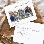 Sla de datum Boho minimalistische foto modern op Briefkaart<br><div class="desc">Leg de essentie van je liefdesverhaal vast met ons Save the Date Boho Minimalist Photo Modern Briefkaart. Dit briefkaart is een mix van hedendaags minimalisme en bohemien charme, waardoor het de perfecte keuze is voor het aankondigen van uw aanstaande bruiloft. Met uw gekoesterde verlovingen foto, wordt dit briefkaart een tastbare...</div>