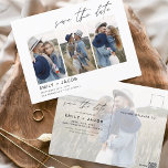 Sla de datum Boho minimalistische foto modern op Briefkaart<br><div class="desc">Leg de essentie van je liefdesverhaal vast met ons Save the Date Boho Minimalist Photo Modern Briefkaart. Dit briefkaart is een mix van hedendaags minimalisme en bohemien charme, waardoor het de perfecte keuze is voor het aankondigen van uw aanstaande bruiloft. Met uw gekoesterde verlovingen foto, wordt dit briefkaart een tastbare...</div>