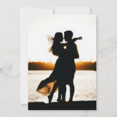 Sla de datum boog foto bruiloft kaart (Achterkant)