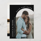 Sla de datum boog foto bruiloft kaart (Voorkant / Achterkant)