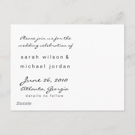 Sla de datum Briefkaart Foto 02 (Achterkant)