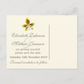 Sla de datum Briefkaart geschilderde orchidee (Achterkant)