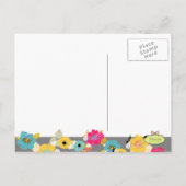 Sla de datum briefkaarten bloemen op grafiet (Achterkant)