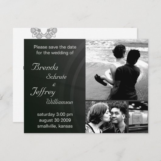 Sla de datum Briefkaarten foto (Voorkant / Achterkant)