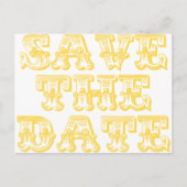 Sla de datum Briefkaarten in geel (Voorkant)
