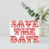 Sla de datum Briefkaarten in rood (Staand voorkant)