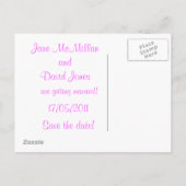 Sla de datum Briefkaarten in roze (Achterkant)