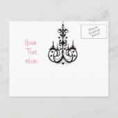 Sla de datum Briefkaarten met kroonluchters (Achterkant)