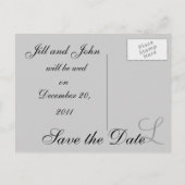 Sla de datum Briefkaarten met Monogram (Achterkant)