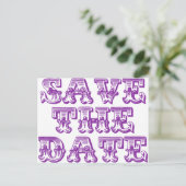 Sla de datum Briefkaarten Paarse (Staand voorkant)