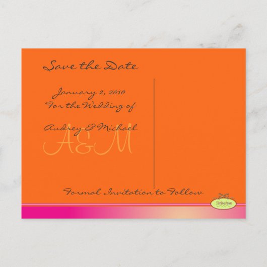 Sla de datum briefkaarten plaats uw foto's (Achterkant)