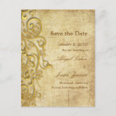 Sla de datum briefkaarten, sierwervels aankondigingskaart (Voorkant)