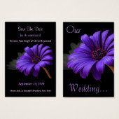 Sla de datum Bright Paarse dagen III op Visitekaartjes (Voorkant /achterkant)