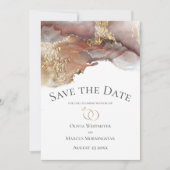 Sla de datum Bronze koper en gouden inktmarmer op Kaart (Voorkant)