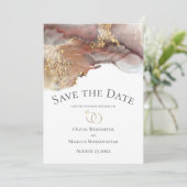 Sla de datum Bronze koper en gouden inktmarmer op Kaart (Staand voorkant)