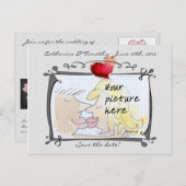 Sla de datum bruiloft aangepaste foto Briefkaarten (Voorkant / Achterkant)