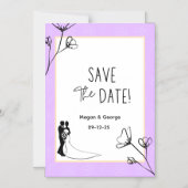 Sla de datum bruiloft aankondigingen (Voorkant)