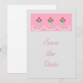 Sla de datum-bruiloft boeketten kaart (Voorkant / Achterkant)