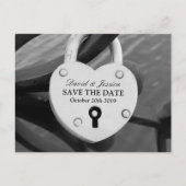 Sla de datum bruiloft briefkaart | Hart liefde slo (Voorkant)