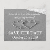 Sla de datum bruiloft briefkaart | Strandthema (Voorkant)