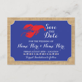 Sla de datum bruiloft Crawfish Boil Lobster Uitnod Save The Date