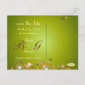 Sla de datum, bruiloft foto briefkaarten (Achterkant)