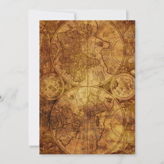 Sla de datum Bruiloft Grijs  Retro Oude Kaart op (Achterkant)