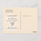 Sla de datum bruiloft handgeschreven script foto briefkaart (Achterkant)