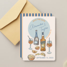 Sla de datum Bruiloft Italiaanse aperol spritz Ora