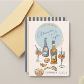 Sla de datum Bruiloft Italiaanse aperol spritz Ora