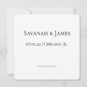 Sla de datum bruiloft klokken kaart (Achterkant)