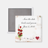 Sla de datum bruiloft magneet op (Voorkant / Achterkant)