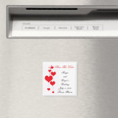 Sla de datum bruiloft magneet Sjabloon (Insitu (Vaatwasser))